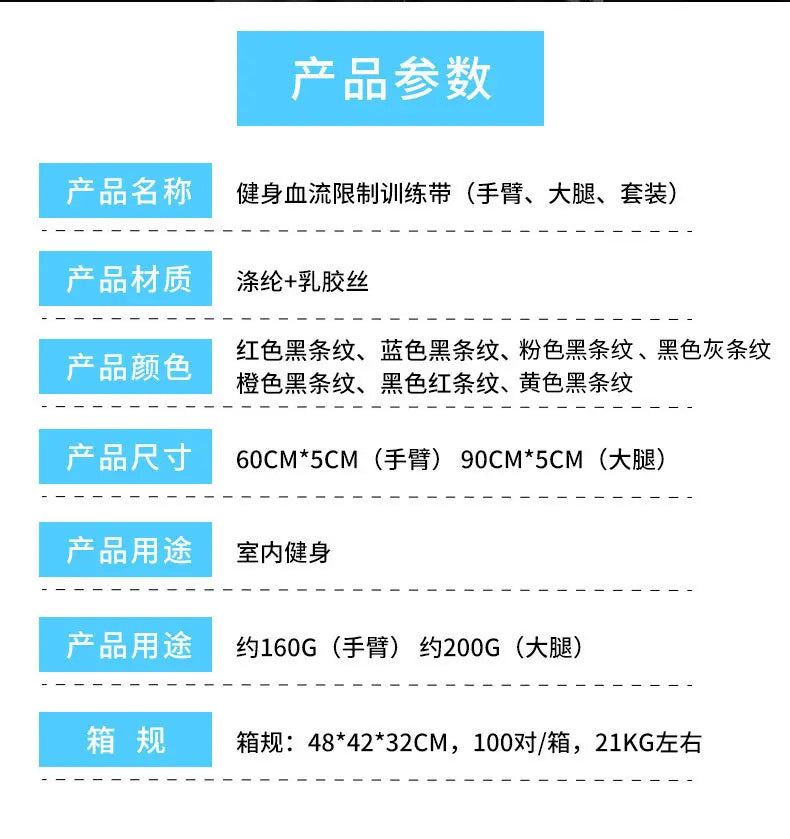 Faixa rígida de restrição de fluxo sanguíneo BFR para braços, pernas, glúteos, treinamento BFR, faixas de oclusão para homens e mulheres