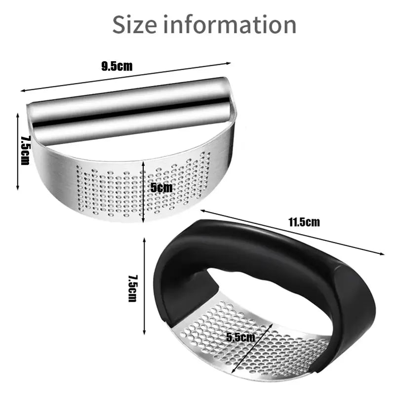Premiado Amassador De Aço Inoxidável Para Alho E Gengibre Ferramenta Manual De Corte E Moagem Eco-Friendly Cozinha Prática E Segura