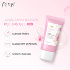 Sakura rosto limpeza profunda esfoliante gel cuidados com a pele clareamento hidratante reparação esfoliante facial cuidados com a pele 60g