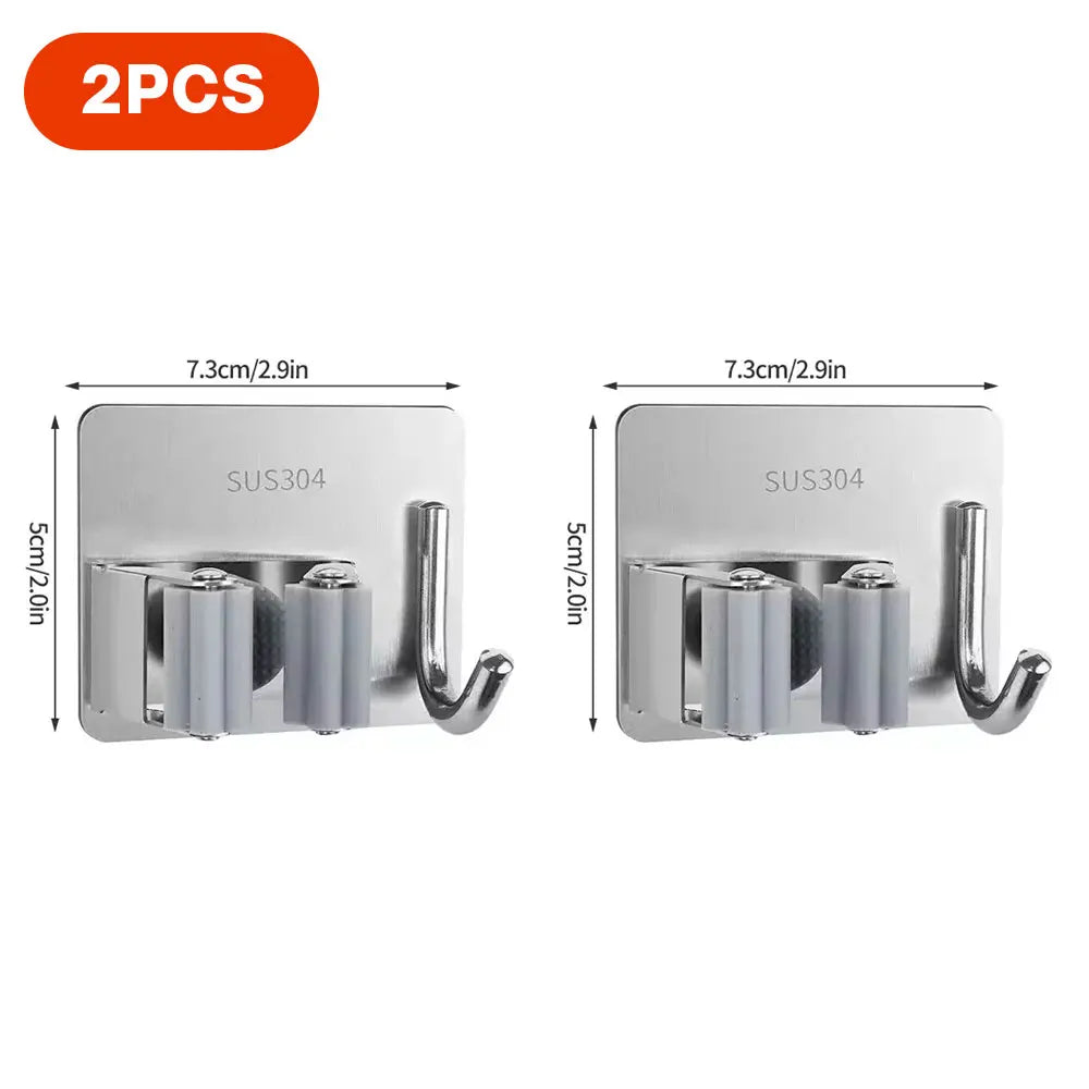 Ganchos multiuso adesivo de parede pendurado mop rack vassoura gancho cozinha organização banheiro casa organizador acessórios