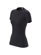 Camisa de compressão feminina, manga curta esportes yoga correndo camiseta verão ginásio treino de secagem rápida estiramento camiseta, roupas