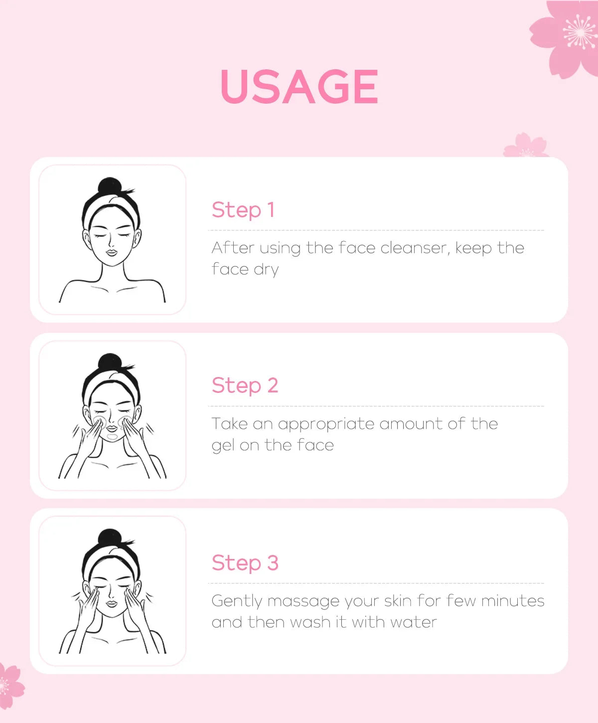 Sakura rosto limpeza profunda esfoliante gel cuidados com a pele clareamento hidratante reparação esfoliante facial cuidados com a pele 60g