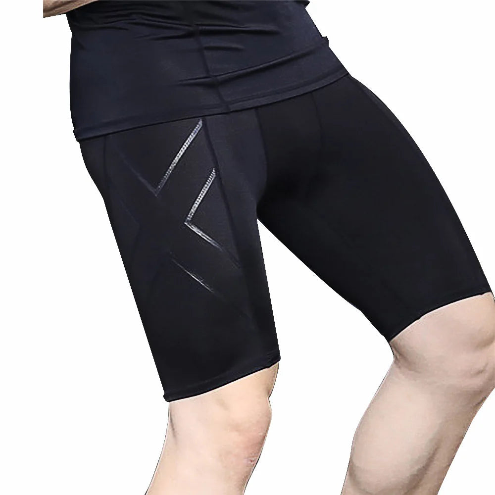 Moda curta correndo collants x secagem rápida ginásio esportes jogging fitness exercício leggings inferior das mulheres dos homens verão