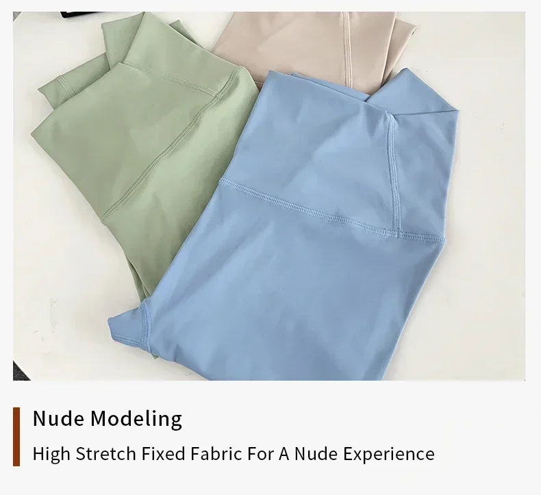 Calças De Yoga Femininas De Alta Qualidade Calças De Corrida Leggings De Cintura Alta Push up Para Mulheres Material De Nylon E SPANDEX Sensação De Liberdade