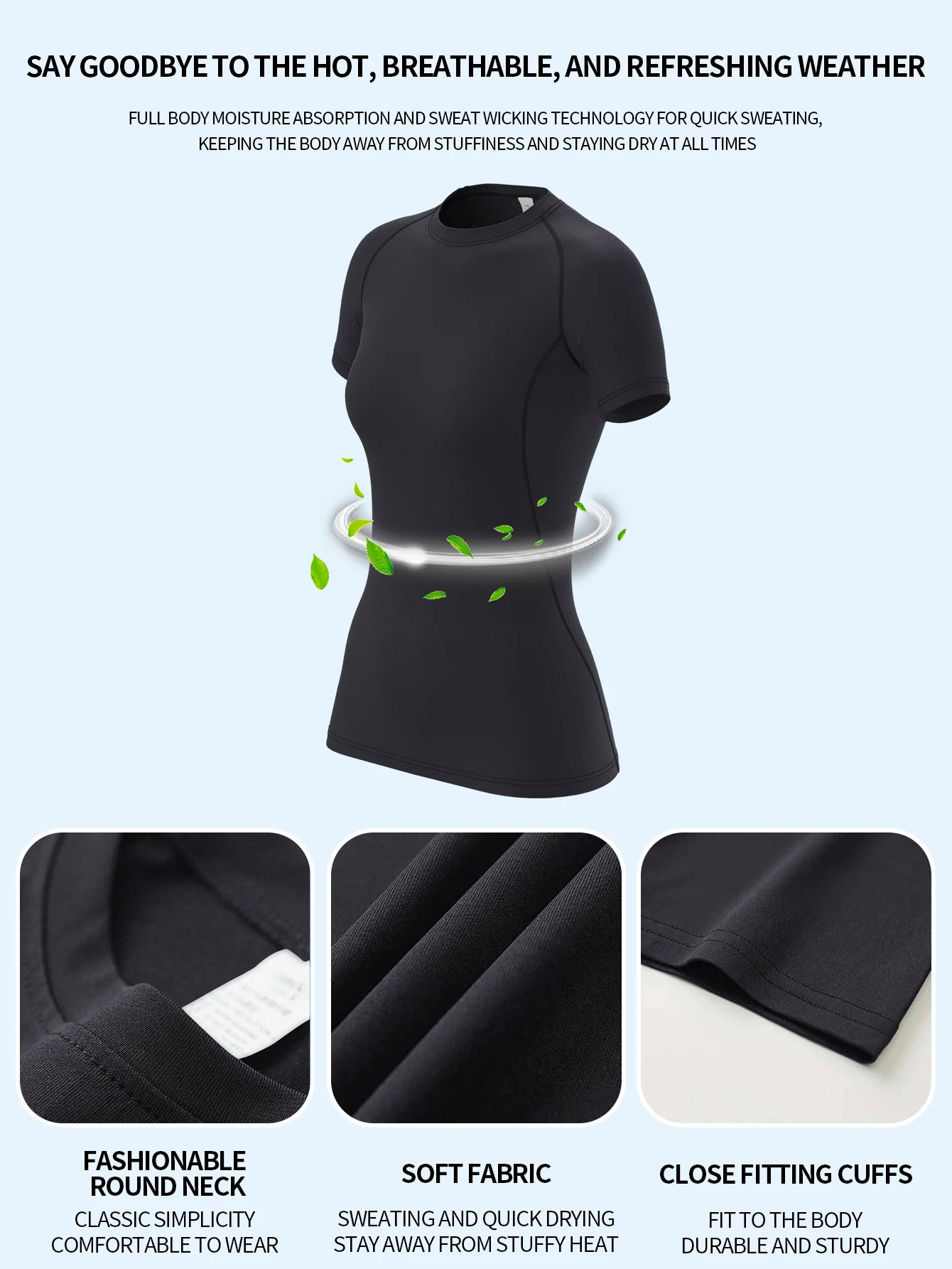 Camisa de compressão feminina, manga curta esportes yoga correndo camiseta verão ginásio treino de secagem rápida estiramento camiseta, roupas