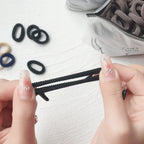 50 Unidades De Elásticos De Cabelo Para Meninas Em Nylon Básicos E Coloridos Prendedores De Rabo De Cavalo Acessórios De Moda Infantis