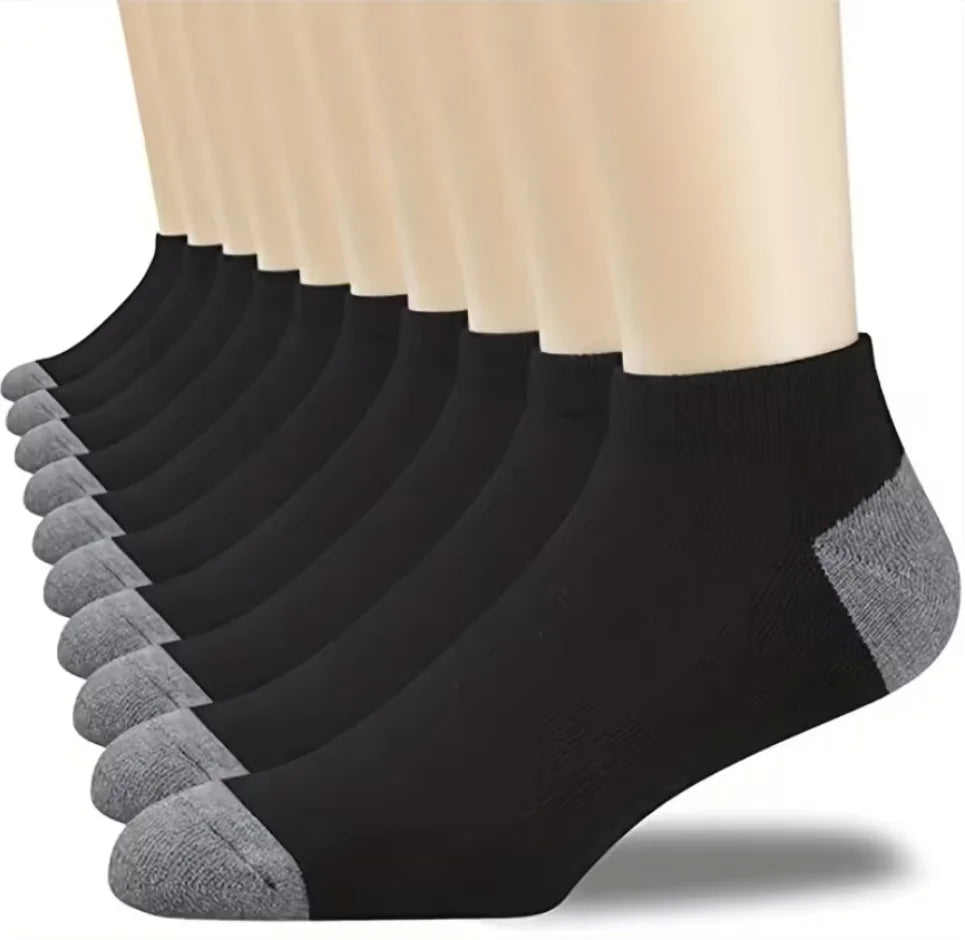 10 pares de meias esportivas de algodão respirável homens fibra de bambu outono e inverno meias absorventes de suor desodorante negócios sox