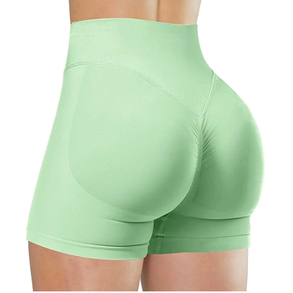 Verão cintura alta yoga shorts elegante e sexy correndo calças de fitness cor sólida yoga leggings