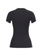 Camisa de compressão feminina, manga curta esportes yoga correndo camiseta verão ginásio treino de secagem rápida estiramento camiseta, roupas