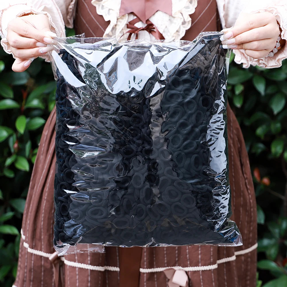 50 Unidades De Elásticos De Cabelo Para Meninas Em Nylon Básicos E Coloridos Prendedores De Rabo De Cavalo Acessórios De Moda Infantis