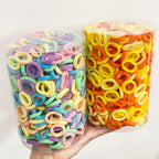 50 Unidades De Elásticos De Cabelo Para Meninas Em Nylon Básicos E Coloridos Prendedores De Rabo De Cavalo Acessórios De Moda Infantis