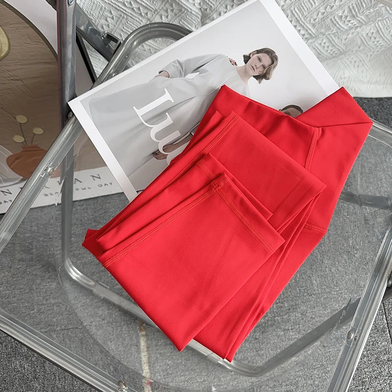 Calças De Yoga Femininas De Alta Qualidade Calças De Corrida Leggings De Cintura Alta Push up Para Mulheres Material De Nylon E SPANDEX Sensação De Liberdade