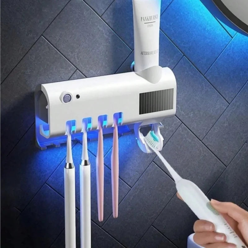 Escova de dentes automática Dispenser Set Dustproof Adhesive Wall Suction Toothpaste Squeezer
