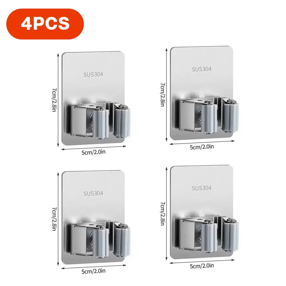 Ganchos multiuso adesivo de parede pendurado mop rack vassoura gancho cozinha organização banheiro casa organizador acessórios