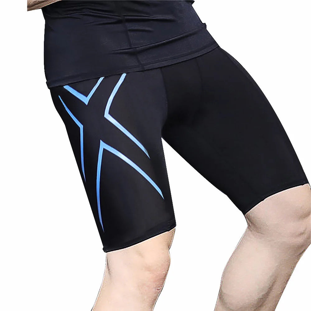 Moda curta correndo collants x secagem rápida ginásio esportes jogging fitness exercício leggings inferior das mulheres dos homens verão