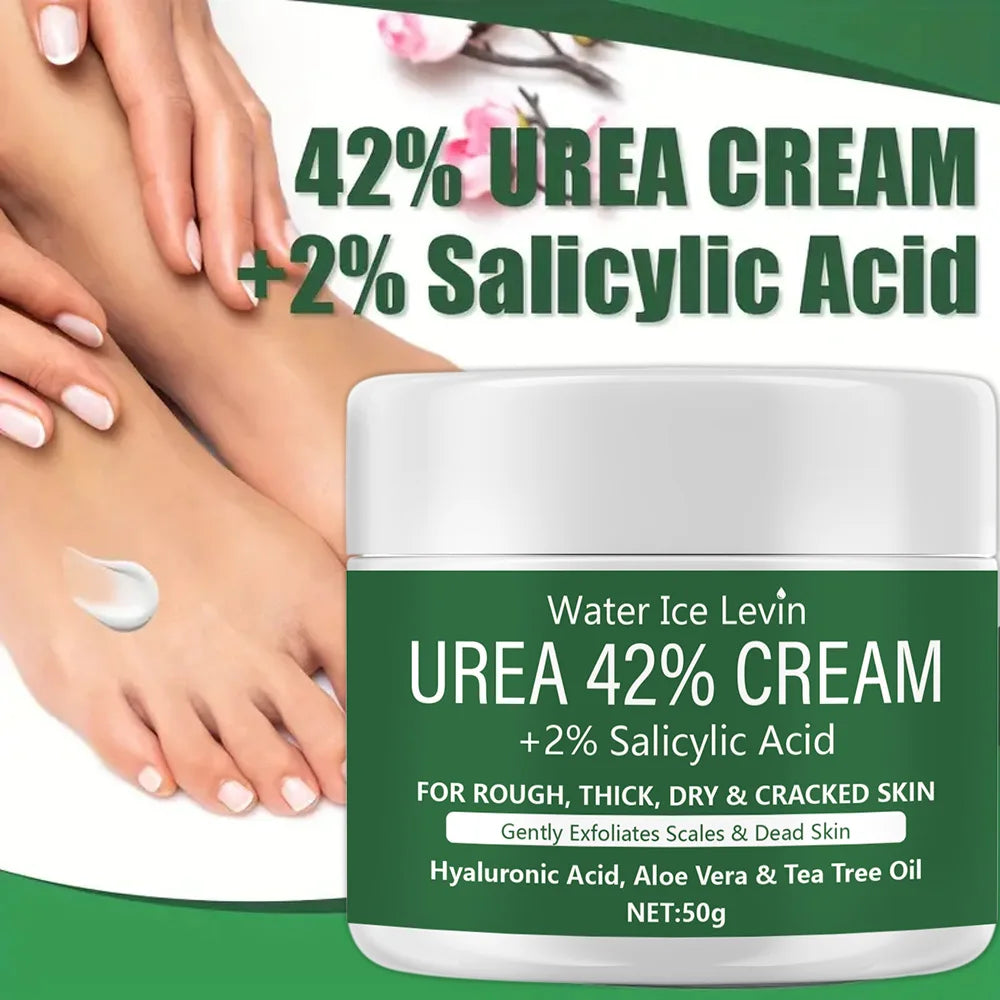 Novo creme de ureia 42% + 2% ácido salicílico hidratante para pés e mãos, hidratante profundo e hidratante nutritivo