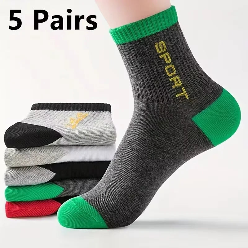 10 pares de meias esportivas de algodão respirável homens fibra de bambu outono e inverno meias absorventes de suor desodorante negócios sox