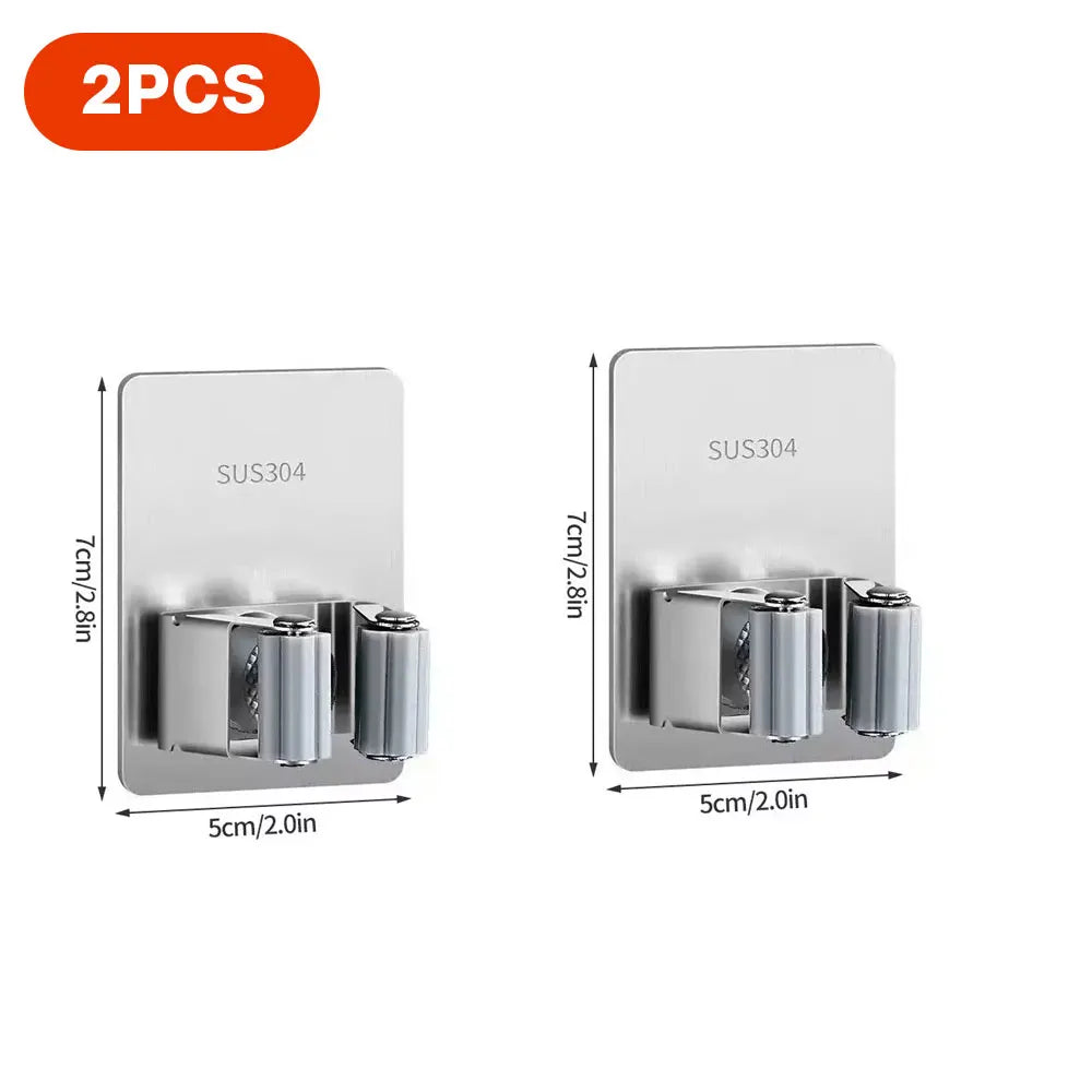 Ganchos multiuso adesivo de parede pendurado mop rack vassoura gancho cozinha organização banheiro casa organizador acessórios