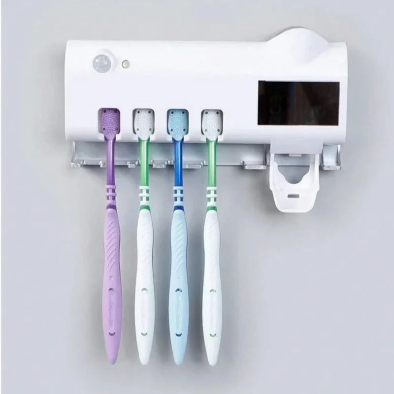 Escova de dentes automática Dispenser Set Dustproof Adhesive Wall Suction Toothpaste Squeezer