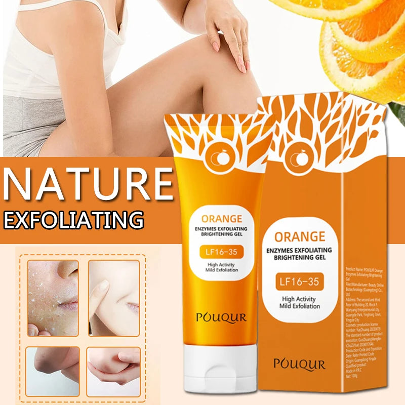 Laranja esfoliante gel creme hidratante rosto corpo esfrega gel limpeza profunda hidratante esfoliante facial peeling rosto esfrega