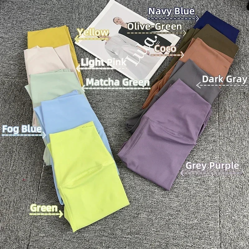 Calças De Yoga Femininas De Alta Qualidade Calças De Corrida Leggings De Cintura Alta Push up Para Mulheres Material De Nylon E SPANDEX Sensação De Liberdade