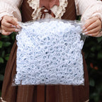 50 Unidades De Elásticos De Cabelo Para Meninas Em Nylon Básicos E Coloridos Prendedores De Rabo De Cavalo Acessórios De Moda Infantis