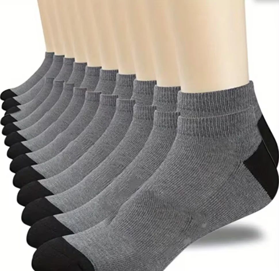 10 pares de meias esportivas de algodão respirável homens fibra de bambu outono e inverno meias absorventes de suor desodorante negócios sox