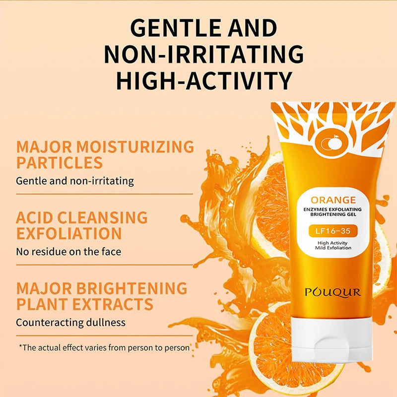 Laranja esfoliante gel creme hidratante rosto corpo esfrega gel limpeza profunda hidratante esfoliante facial peeling rosto esfrega