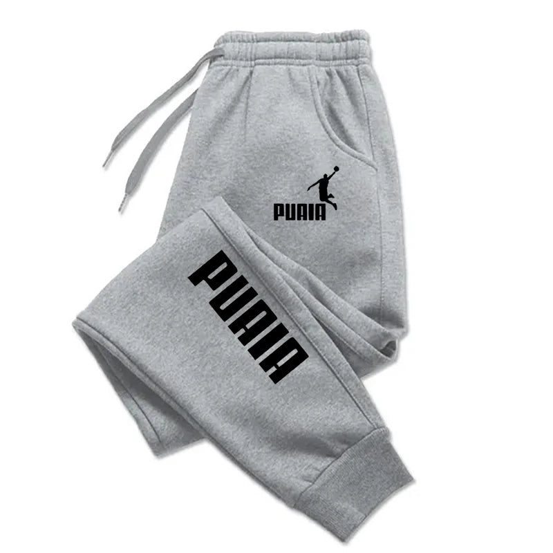 PUAIA-Calças Esportivas de Jogging Masculina, Roupas Fitness Soltas Fit, Roupa Monocromática, Calças Streetwear, Outono, Inverno, Nova