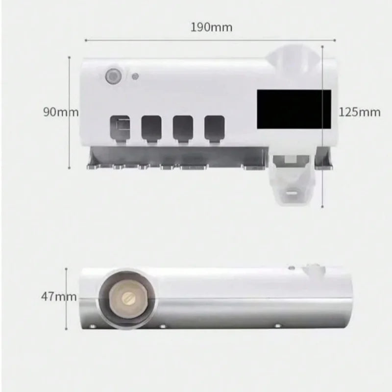 Escova de dentes automática Dispenser Set Dustproof Adhesive Wall Suction Toothpaste Squeezer