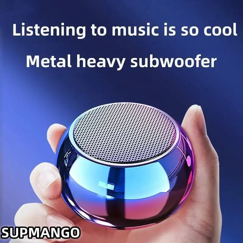 Alto-falante Bluetooth sem fio portátil Arma de aço pequena Estéreo pesado de metal Subwoofer surround Mini alto-falante ao ar livre