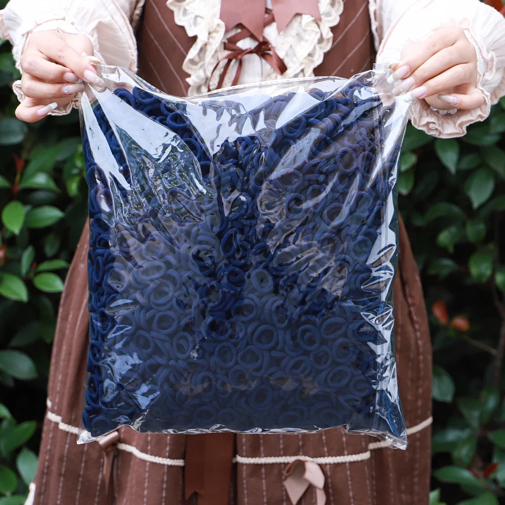 50 Unidades De Elásticos De Cabelo Para Meninas Em Nylon Básicos E Coloridos Prendedores De Rabo De Cavalo Acessórios De Moda Infantis