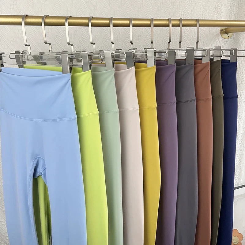 Calças De Yoga Femininas De Alta Qualidade Calças De Corrida Leggings De Cintura Alta Push up Para Mulheres Material De Nylon E SPANDEX Sensação De Liberdade