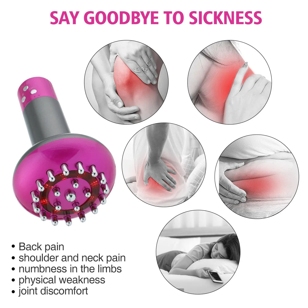 Máquina De Drenagem Linfática Elétrica, Escova De Massagem Corporal Meridiano, Microcorrente Anti Celulite, Guasha Physiotherapy Apparatus