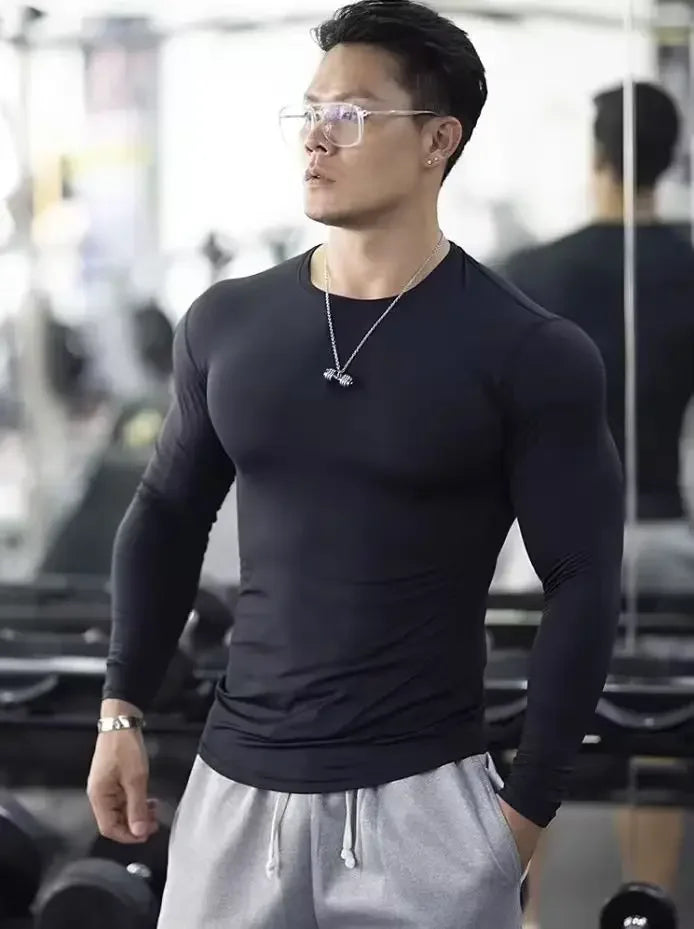 2025 nova camisa de manga longa de corrida das mulheres dos homens atlético superior secagem rápida respirável roupas esportivas