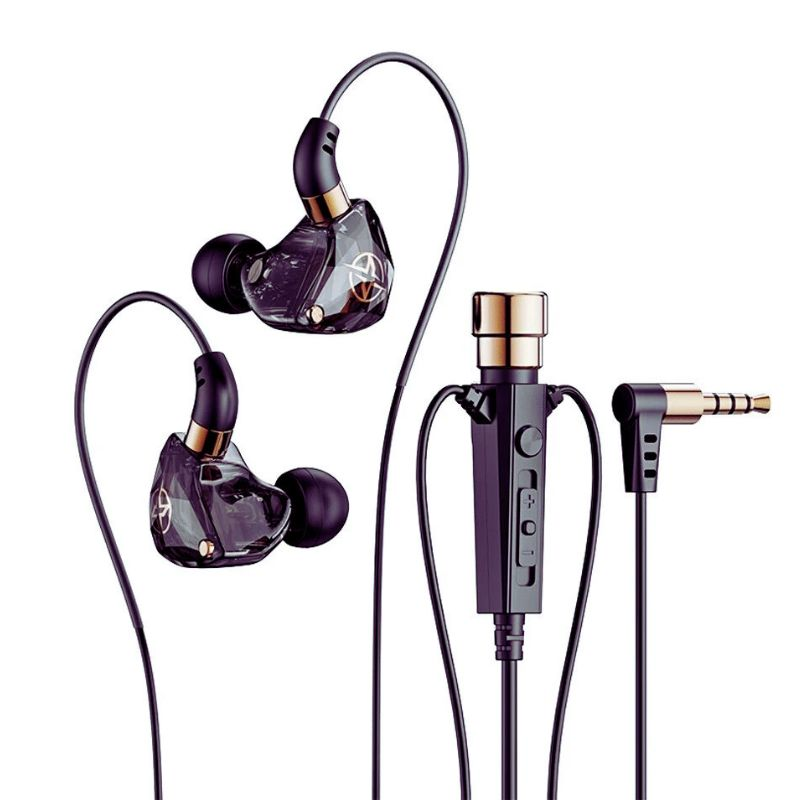 fone de ouvido esporte com cancelamento ruído fones com microfone dinâmico hd para gravação canto ao vivo KT-02 3.5mm